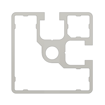 10-4545S2A-0-12IN MODULAR SOLUTIONS EXTRUDED PROFILE<br>45MM X 45MM 2G SMOOTH SIDES ADJACENT, CUT TO THE LENGTH OF 12 INCH